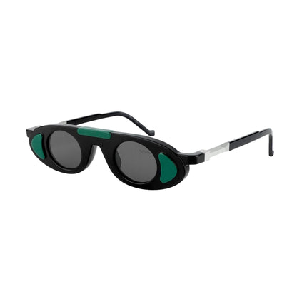 VAVA BL0050 BLACK LABEL  BLACK GREEN 35 SUNGLASSES