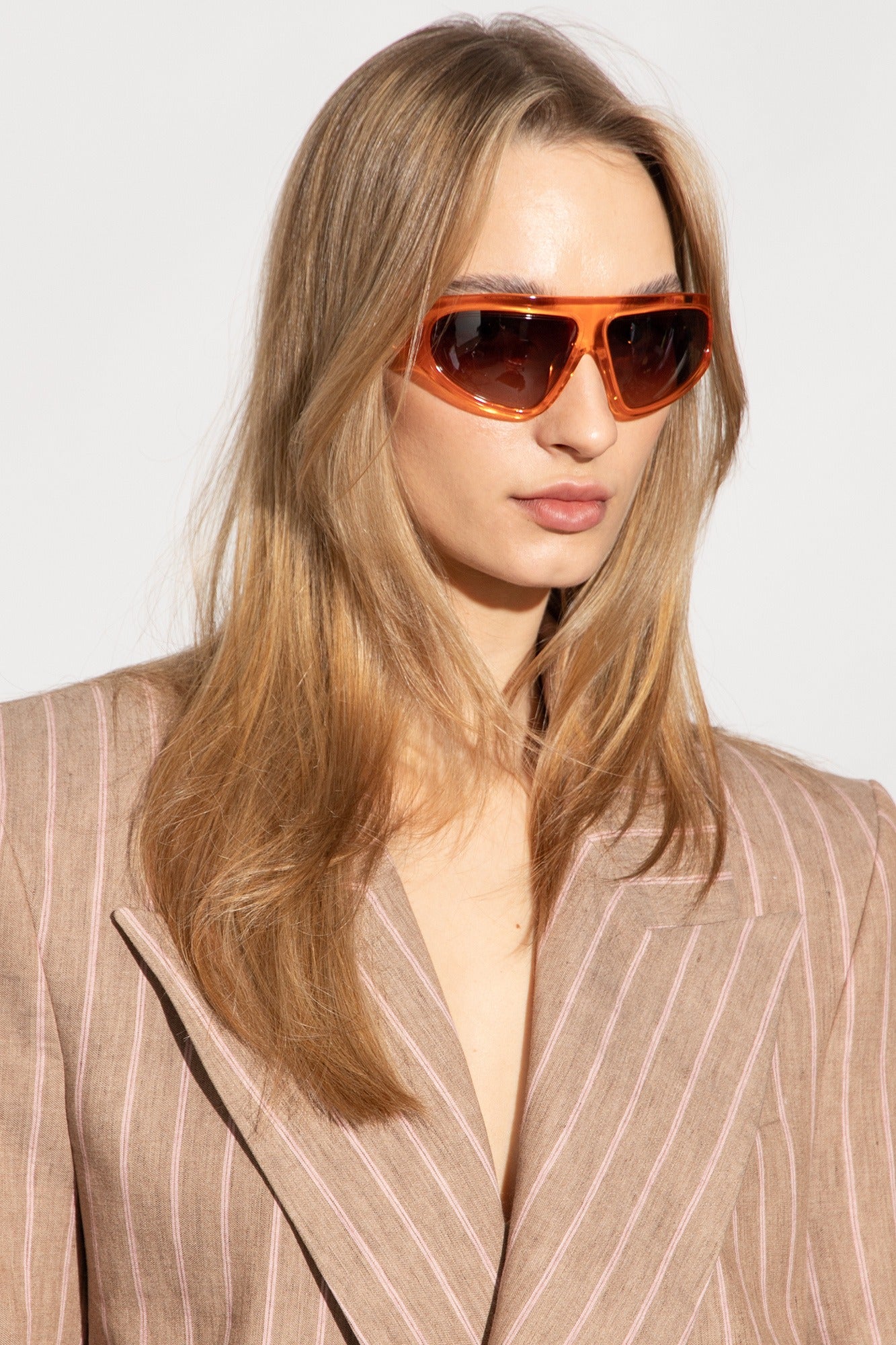 BALMAIN BPS143D B-ESCAPE ORG GLD 62 SUNGLASSES