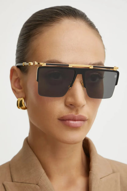 BALMAIN BPS168A TRIOMPHE BLK GLD 61 SUNGLASSES