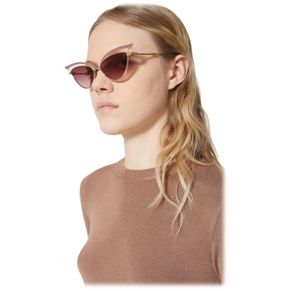 VALENTINO VLS118C V-GLASSLINER GLD POW 55 SUNGLASSES