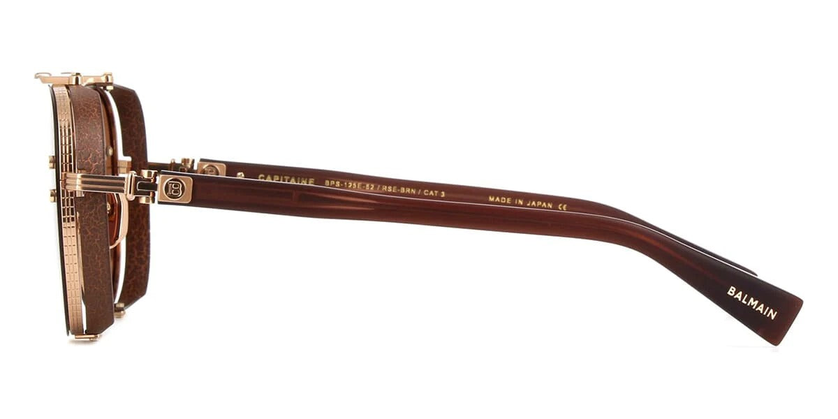 BALMAIN BPS125E CAPITAINE RSE BRN 62 SUNGLASSES