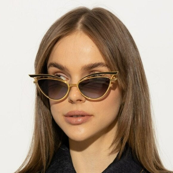 VALENTINO VLS118A V-GLASSLINER GLD BLK 55 SUNGLASSES